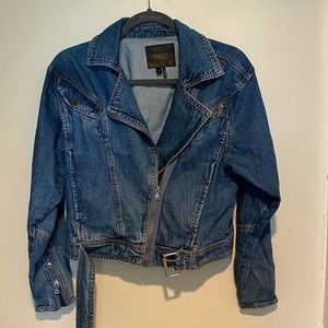 Paige Jean Jacket - Blue
